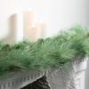 imageSullivans 6Foot Long Pine ampamp Pinecone Christmas Garland Artificial Greenery Seasonal Holiday Decor Perfect for Weddings Fireplace Mantels Dining and Living RoomFrosted Pine