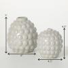 imageSullivans 7quot ampamp 45quot Ceramic Bubble Ellipse Vases  Set of 2 Cream Home Dcor Accents Tabletop Vases Living Room Dcor Mantle and Entryway Vases