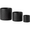 imageSullivans Black Textured Pot Set of 3 Home Dcor Accents Living Room Dcor and Accessories Table and Mantle Decorations