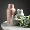 imageSullivans Ceramic Patterned Vases X Pattern Various Sizes Set of 3  Muted Gray Dusty Pink Muted Green CM2879