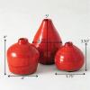 imageSullivans Ceramic Vase Set 3 Small Vases Rustic Home Dcor Modern Farmhouses Ideal Shelf Dcor Table Dcor Bookshelf Mantle Red CM2038