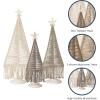 imageSullivans Christmas BoHo Macrame Tree Set of 3 Christmas Tree Decor Boho Christmas Decorations Holiday Decor Christmas Tabletop Decor Mantle Decor 215 185 and 15 inches Tall