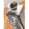 imageSullivans Flower Patterned Vase Embossed Metal 12quot H
