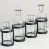 imageSullivans Glass Vase Set 155 x 65 Inches Hinged Metal Holder Clear Set of 5 G6412Set of 4