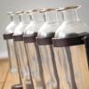 imageSullivans Glass Vase Set 155 x 65 Inches Hinged Metal Holder Clear Set of 5 G6412Set of 5