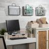 imageSullivans Home Office and School Embossed Metal Two Drawer Monitor Riser with Storage Organizer
