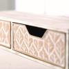 imageSullivans Home Office and School Embossed Metal Two Drawer Monitor Riser with Storage Organizer