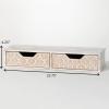 imageSullivans Home Office and School Embossed Metal Two Drawer Monitor Riser with Storage Organizer