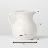 imageSullivans Modern Farmhouse Decorative Ceramic Pitcher 9 x 7 x 8 inches Distressed Farmhouse Dcor OffWhite Crackled Finish Faux Floral Vase Mantel Dining Table and Living Room Dcor CM2515