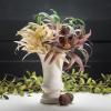 imageSullivans Modern Farmhouse Decorative Ceramic Vase Distressed Decoration for Table Dcor OffWhite Crackled Finish Faux Floral Vase CM2335
