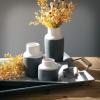 imageSullivans Small Ceramic Vase Set Modern Farmhouse Dcor Set of 3 Vases TwoToned White with Black Bottom CM2944