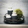 imageSullivans Small Ceramic Vase Set Modern Farmhouse Dcor Set of 3 Vases TwoToned White with Black Bottom CM2944