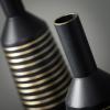 imageSullivans Tall Modern Metal Decorative Vase Set of 2 Modern Home Dcor Floor Vases for Room Dcor Entryway Fireplace Living Room Black and Gold MET1912