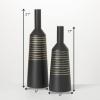 imageSullivans Tall Modern Metal Decorative Vase Set of 2 Modern Home Dcor Floor Vases for Room Dcor Entryway Fireplace Living Room Black and Gold MET1912