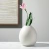 imageSullivans White Ceramic Flower Vase Modern Home Decor Vases for Flowers Vases for Centerpieces Mantle Tabletop Accent Table Vases Kitchen Living Room and Office Decor CM3137Ivory