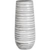 imageSullivans Ceramic Striped Gray and White Vase  One 12quot H Ceramic Vase CM2788