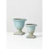 imageSullivans Ceramic Urns Blue Distressed Planter Urns  Set 2 CM2891