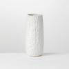 imageSullivans Ceramic White Embossed Vase Glossy White for Modern Country Home or Office Decor 115quot Tall CM2837