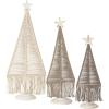 imageSullivans Christmas BoHo Macrame Tree Set of 3 Christmas Tree Decor Boho Christmas Decorations Holiday Decor Christmas Tabletop Decor Mantle Decor 215 185 and 15 inches Tall