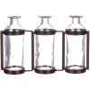 imageSullivans Glass Vase Set 155 x 65 Inches Hinged Metal Holder Clear Set of 5 G6412Set of 3
