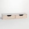 imageSullivans Home Office and School Embossed Metal Two Drawer Monitor Riser with Storage Organizer