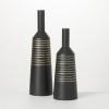imageSullivans Tall Modern Metal Decorative Vase Set of 2 Modern Home Dcor Floor Vases for Room Dcor Entryway Fireplace Living Room Black and Gold MET1912