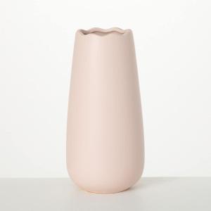 imageSullivans 12quot Matte Blush Pink Scalloped Vase Home Dcor Accents Tabletop Vases Living Room Dcor Mantle and Entryway Vases