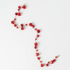 imageSullivans 4 Red Mixed Red Jingle Bell Garland Christmas Garlands Perfect for Christmas Trees Fireplace Mantels Dining and Living Rooms