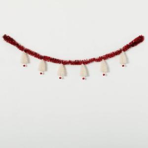 imageSullivans 6 Natural Wood Beaded Snowflake Garland Christmas Garlands Perfect for Christmas Trees Fireplace Mantels Dining and Living RoomsBottlebrush