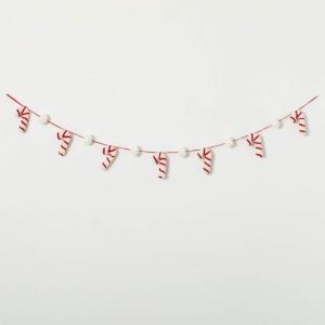 imageSullivans 6 Natural Wood Beaded Snowflake Garland Christmas Garlands Perfect for Christmas Trees Fireplace Mantels Dining and Living RoomsCandy Cane