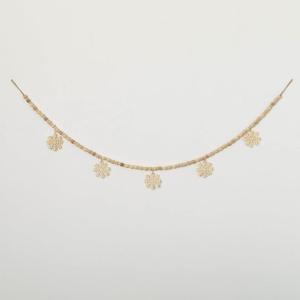 imageSullivans 6 Natural Wood Beaded Snowflake Garland Christmas Garlands Perfect for Christmas Trees Fireplace Mantels Dining and Living RoomsSnowflake