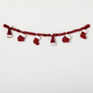 imageSullivans 6 Natural Wood Beaded Snowflake Garland Christmas Garlands Perfect for Christmas Trees Fireplace Mantels Dining and Living RoomsStocking