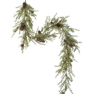 imageSullivans 6Foot Long Pine ampamp Pinecone Christmas Garland Artificial Greenery Seasonal Holiday Decor Perfect for Weddings Fireplace Mantels Dining and Living RoomWhispy Pine