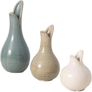 imageSullivans Ceramic Vase Set  3 Small Bud Vases Rustic Home Dcor Modern Farmhouse Ideal Shelf Dcor Table Dcor Bookshelf Mantle Entryway  MultiColor CM2966Multicolor