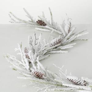 imageSullivans Christmas Garland 6 Ft Pine ampamp Cone Garland Snow Flocked Greenery Garland Indoor Holiday Dcor Perfect for Fireplace Mantle Weddings Dining and Living RoomPine Twig