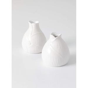 imageSullivans Petite White Ceramic Bud Vases Small Decorative Clay Vases for Living Room or Office Set of 2 DOT202