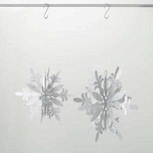 imageSullivans Silver 3D Snowflake Ornaments Set of 2 Christmas Dcor Christmas Ornaments Christmas Tree Ornaments Christmas Decorations Indoor