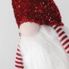 imageSullivans Standing Red Sequin Gnome with Telescopic Legs Christmas Decor Figurine Tabletop and Mantel Decor Holiday Decor Indoor Christmas Decorations