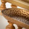 imageSullivans Decorative Trays Footed Trinket Tray Set of 2 45quot Gold Punched Metal Wood Footed Tray for Entry Way Tabletop Shelf Home Dcor Coffee Table Dcor Storage Decorations