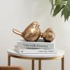 imageSullivans Home Decor Bird Figurines Home Dcor Set of 2 Ceramic Tabletop Dcor Coffee Table Dcor Gold Textured Birds Figurine Rustic Windowsill Bookshelf Metal Shelf Mantel Fireplace Decorations