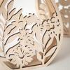 imageSullivans Home Decor Laser Cut Wood Flower Egg Figurines Home Dcor Set of 2 Spring Easter Egg Tabletop Dcor Coffee Table Dcor Rustic Farmouse Bookshelf Metal Shelf Mantel Fireplace Decorations