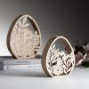 imageSullivans Home Decor Laser Cut Wood Flower Egg Figurines Home Dcor Set of 2 Spring Easter Egg Tabletop Dcor Coffee Table Dcor Rustic Farmouse Bookshelf Metal Shelf Mantel Fireplace Decorations