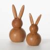 imageSullivans Home Decor Bunny Statues Home Dcor Set of 2 Dolomite Rabbit Tabletop Dcor Coffee Table Dcor Brown Bunnies Figurine Rustic Shelf Mantel Fireplace Decorations