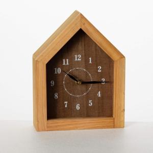 imageSullivans Desk Clock 875quot Small Clock Clock for Bedroom Wooden House Shaped Clock Minimalist Rustic Clock for Office Home Dcor Table Desk Shelf Mantle Nightstand Tabletop Decorations