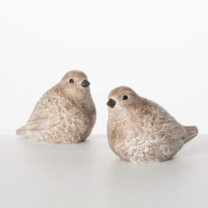 imageSullivans Home Decor Bird Statues Home Dcor Set of 2 Tabletop Dcor Coffee Table Dcor Antique Brown Birds Figurine Rustic Farmhouse Shelf Mantel Fireplace Decorations