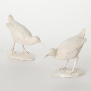 imageSullivans Home Decor Coastal Dcor Bird Figurines Home Dcor Set of 2 Sea Birds Tabletop Dcor Coffee Table Dcor Whitewashed Sea Bird Figurine Rustic Farmhouse Shelf Mantel Fireplace Decorations