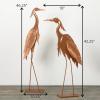 imageSullivans 4225quot Copper Garden Crane Figurines  Set of 2