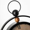imageSullivans Floating Black Metal Sphere Clock on Wooden Block Desk Clock Perfect for Modern Workspaces Bookshelf Decor in Home or Office