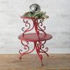 imageSullivans Red Iron Tabletop Centerpiece Iron Pillar Candle Holders Tripod Stand Table Perfect for Home Decor Wedding Parties Living Room Set of 2