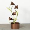 imageSullivans Copper Lily Water Fountain with Easy Setup Pump Small Desk Waterfall for Meditation Indoor or Outdoor Garden Patio Living Room and Office Home Decor
